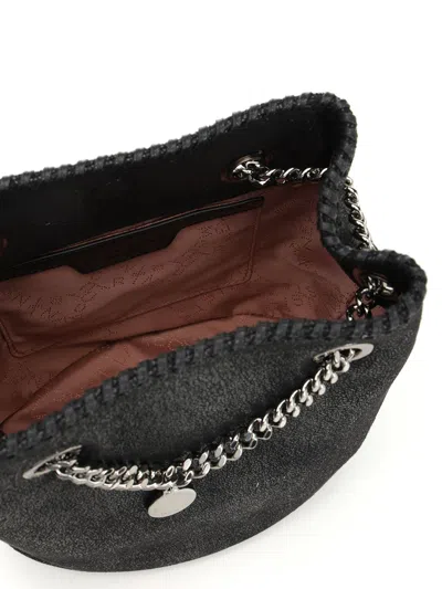 Stella Mccartney Bucket Bag Eco Shaggy Deer W/gold Color Chain Polyester Black Crossbody Bags Black In Black