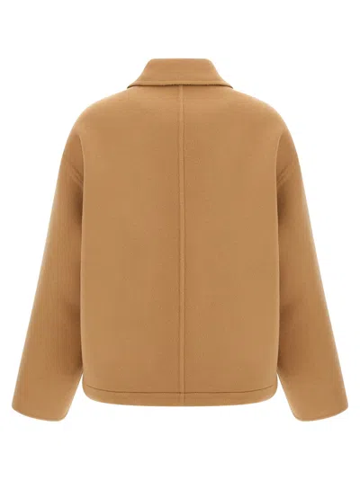 Gucci Caban Coat Coats And Trench Coats Beige In Brown