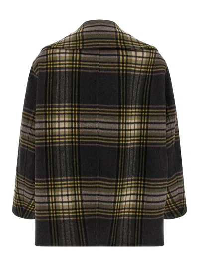 Saint Laurent Caban Coat Coats And Trench Coats Multicolor In Brown