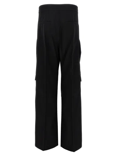 Rick Owens Wide-leg Trousers With High Waist And Utility Pockets In Black