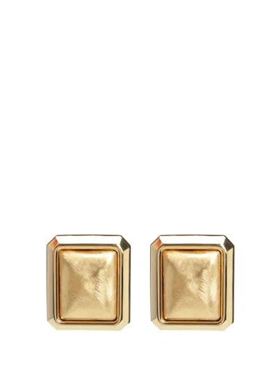 Jacquemus Square Earrings In Gold