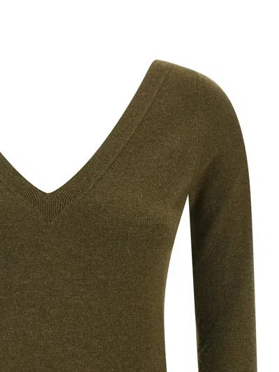 Saint Laurent Cashmere Sweater Sweaters And Cardigans Green In Green