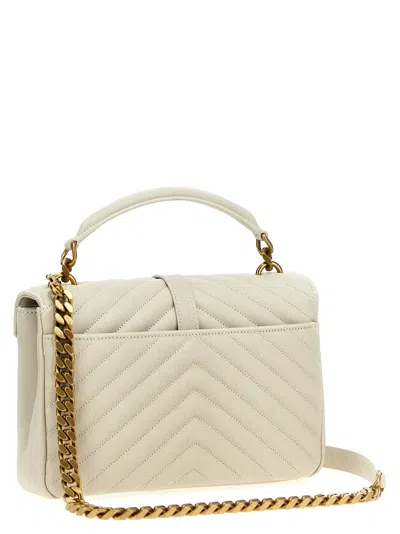 Saint Laurent College Crossbody Bags White