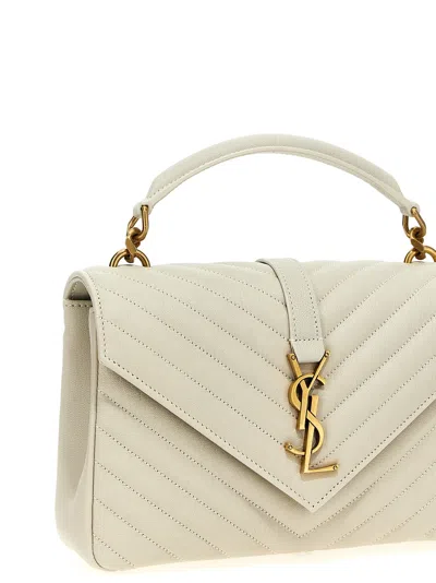 Saint Laurent College Crossbody Bags White