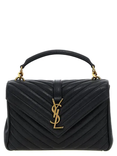 Saint Laurent College Crossbody Bags Black