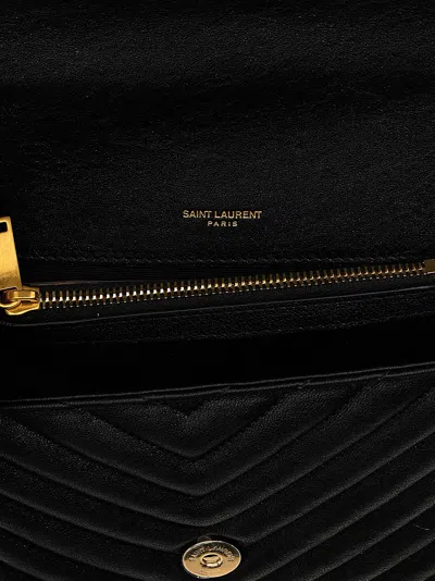 Saint Laurent College Crossbody Bags Black