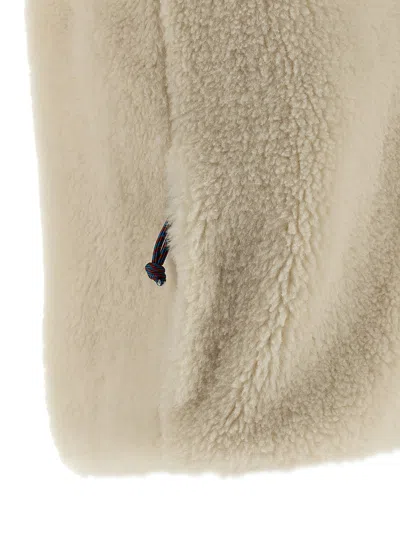 Tory Burch Color Block Highpile Vest In Multi