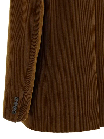 Saint Laurent Corduroy Blazer Blazers Brown In Brown