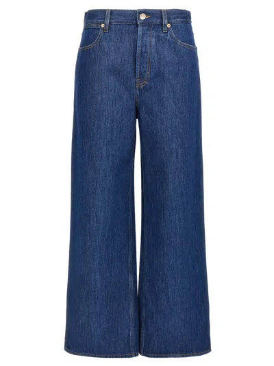 Gucci Mid-rise Wide-leg Jeans In Blue