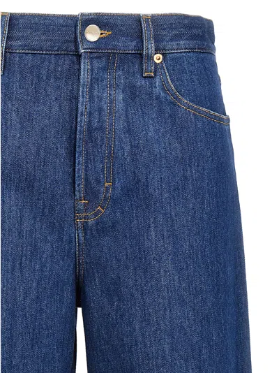 Gucci Mid-rise Wide-leg Jeans In Blue