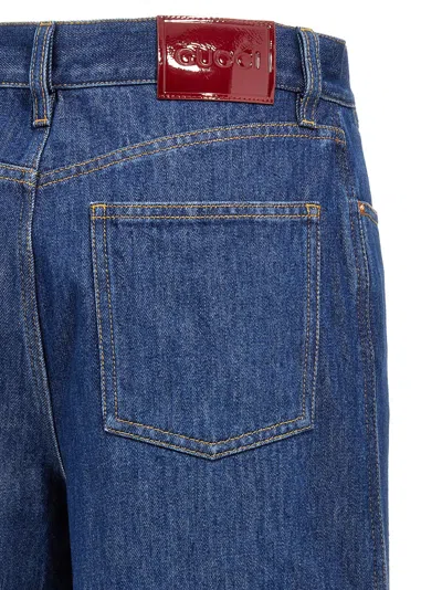 Gucci Mid-rise Wide-leg Jeans In Blue