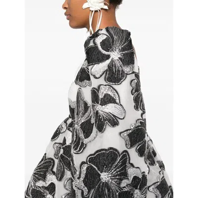 Stine Goya Anemone-jacquard Square-neck Top In Black