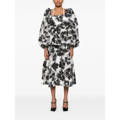Stine Goya Anemone-jacquard Square-neck Top In Black