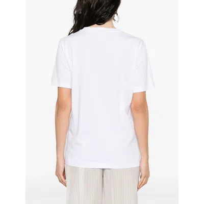 Marni White Jersey T-shirt With Scribbled Logo In White