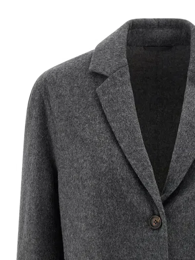 Brunello Cucinelli 'crop' Blazer In Gray