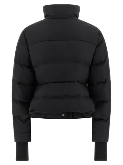 Alexander Mcqueen Cropped Down Jacket Puffer Jackets Black In Black