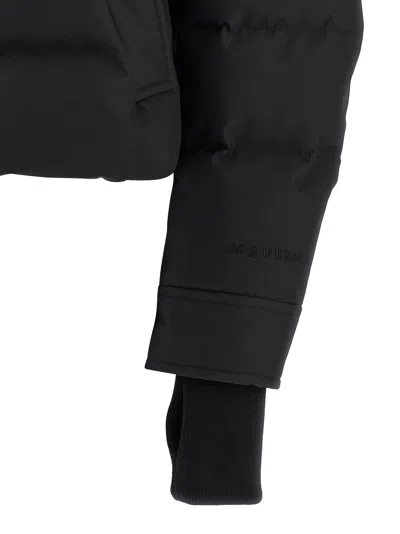 Alexander Mcqueen Cropped Down Jacket Puffer Jackets Black In Black
