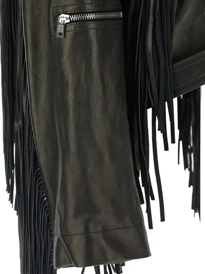 Rick Owens Cropped Scarf Flight Puffer Jackets Black In Black