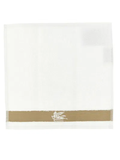 Etro Home Dafne Towels White In Brown