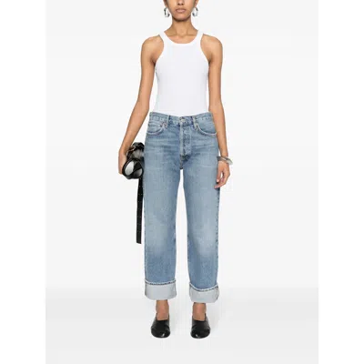Agolde Denim Straight-leg Jeans In Blue