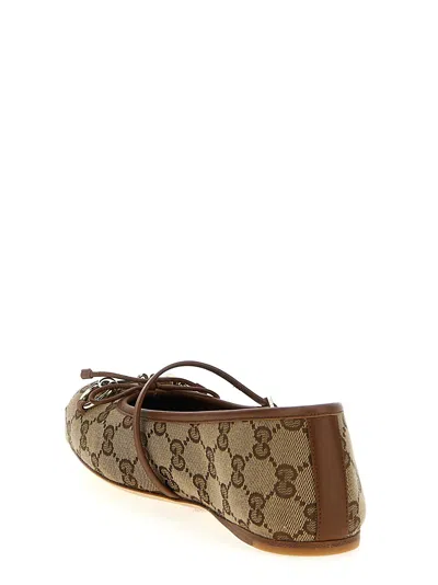Gucci Ballerina With Clamp In Animal Print