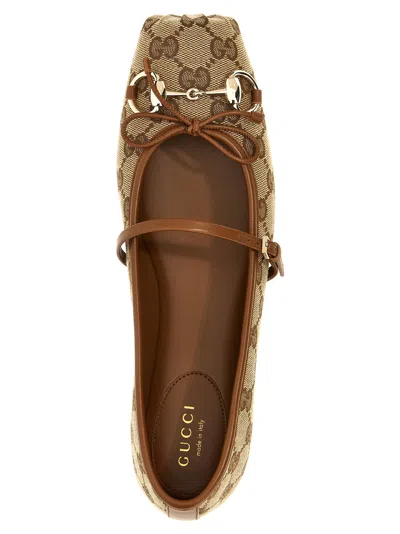 Gucci Ballerina With Clamp In Animal Print