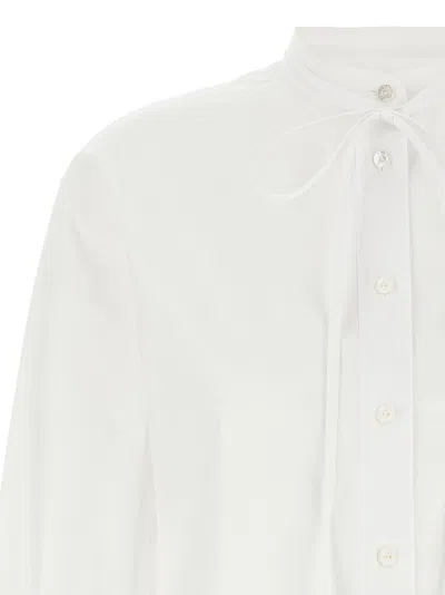 Gucci Double G Embroidery Shirt Shirt And Blouse White In White