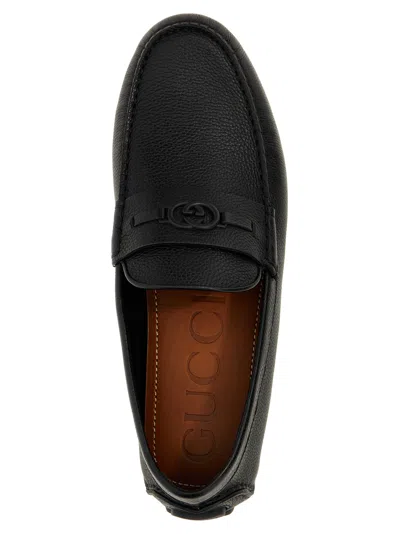 Gucci Men Driver Loafers In Black