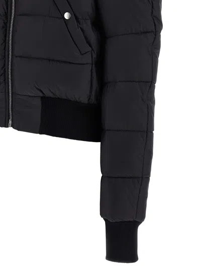Rick Owens Black Padded Bomber Jacket In Black