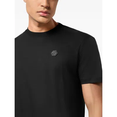Philipp Plein Fabric T Shirts In Black