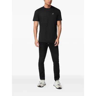 Philipp Plein Fabric T Shirts In Black