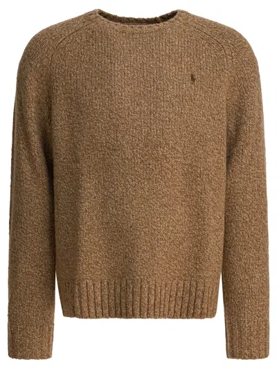 Polo Ralph Lauren Fairisle Shw-long Sleeve-cardigan Knitwear Beige In Brown