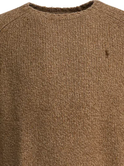 Polo Ralph Lauren Fairisle Shw-long Sleeve-cardigan Knitwear Beige In Brown