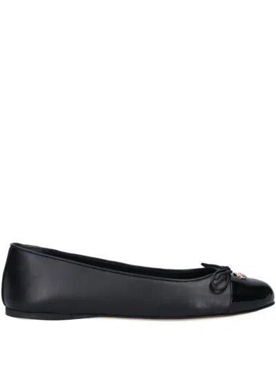 Gucci Double G Leather Ballet Flat In Black