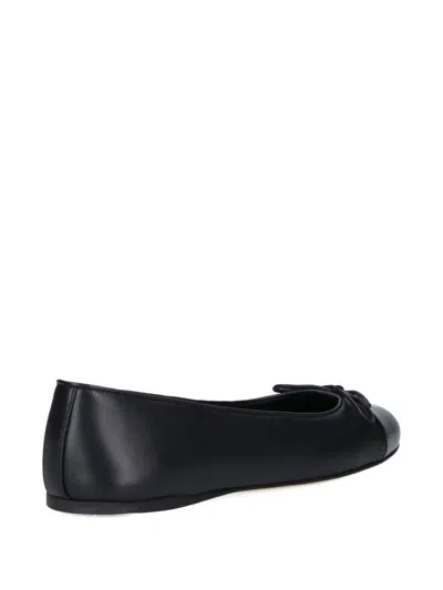 Gucci Double G Leather Ballet Flat In Black