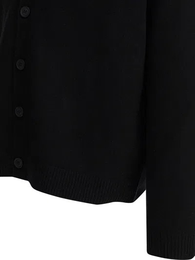 Maison Kitsuné Black Fox Head Cardigan With Buttons Closure In Black
