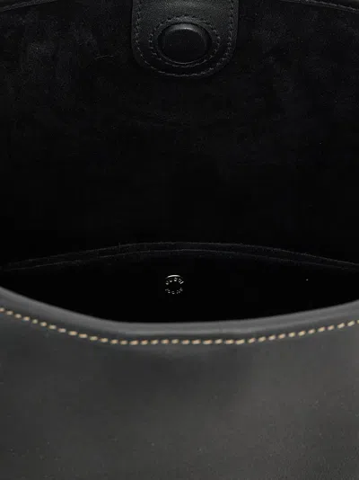 Gucci Borsa A Secchiello Gg Emblem In Pelle Nera Donna In Pattern