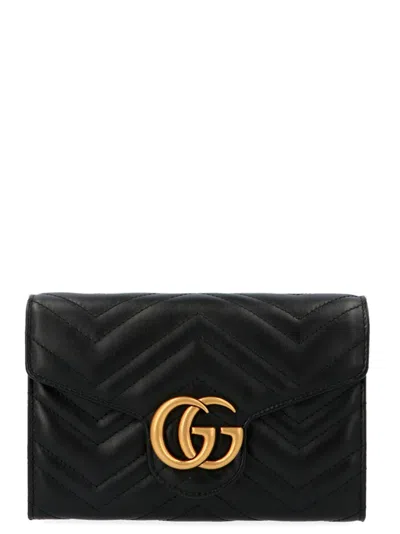 Gucci Women Gg Marmont Quilted Leather Shoulder Bag In Red