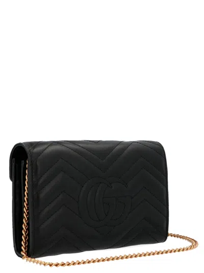 Gucci Women Gg Marmont Quilted Leather Shoulder Bag In Red