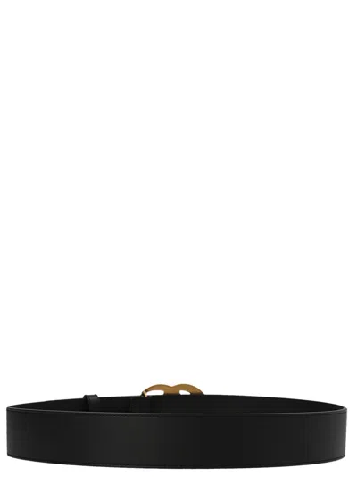 Gucci Gg Marmont Belts Black In Black