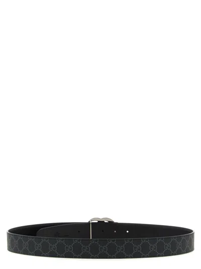 Gucci Gg Marmont Reversible Belt In Black