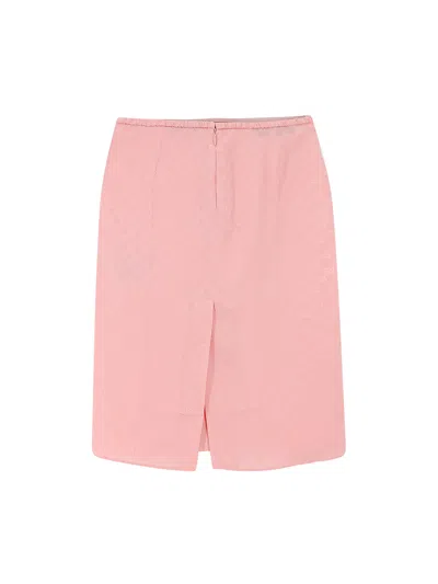 Gucci Women Gg Silk Shirt In Pink