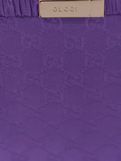 Gucci Silk Skirt Featuring Elasticated Waist In Purple