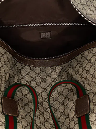 Gucci Gg Supreme Large Travel Bag In Neutral