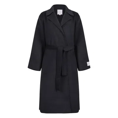 Calvin Klein Gray Coats In Black