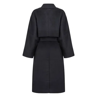 Calvin Klein Gray Coats In Black