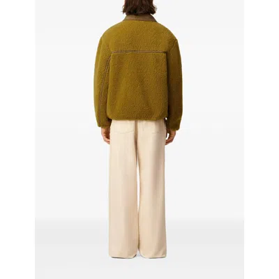 Ami Alexandre Mattiussi Ami Paris Zip Fleece Jacket In Green