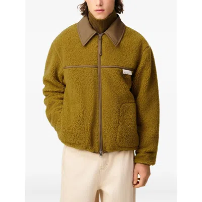 Ami Alexandre Mattiussi Ami Paris Zip Fleece Jacket In Green