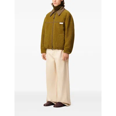 Ami Alexandre Mattiussi Ami Paris Zip Fleece Jacket In Green