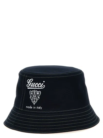 Gucci Coat Of Arms Bucket Hat Hats Blue